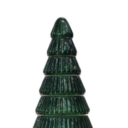 Ivyline Juniper Evergreen Glass Tree - H41cm W18cm - 2 other Colours & 2 Sizes Available - Hand finished - 2024 star performer in Green - thumbnail 4