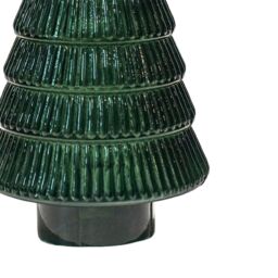 Ivyline Juniper Evergreen Glass Tree - H41cm W18cm - 2 other Colours & 2 Sizes Available - Hand finished - 2024 star performer in Green - thumbnail 3