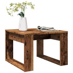 Berkfield Home Side Table Old Wood 50x50x35 cm Engineered Wood in Brown - Size: 50 x 50 x 35 cm - thumbnail 1