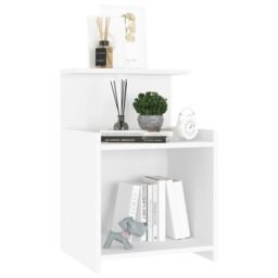 Berkfield Home Bed Cabinets 2 pcs White 40x35x60 cm Engineered Wood - Size: 40 x 35 x 60 cm - thumbnail 6