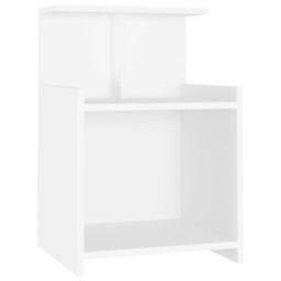 Berkfield Home Bed Cabinets 2 pcs White 40x35x60 cm Engineered Wood - Size: 40 x 35 x 60 cm - thumbnail 3