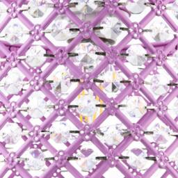 Happy Homewares Modern Ornate Matte Metal Pendant Shade with Clear Acrylic Beads in Lilac - thumbnail 5
