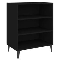 Berkfield Home Sideboard Black 57x35x70 cm Engineered Wood - Size: 57 x 35 x 70 cm - thumbnail 1