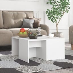 Berkfield Home Coffee Tables 4 pcs White 33x33x33 cm Engineered Wood - Size: 33 x 33 x 33 cm - thumbnail 1