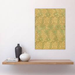 "Artery8 Kennet Floral Pattern Orange Green Wall Art Print William Morris - Size: W12"" x H16""" - thumbnail 4