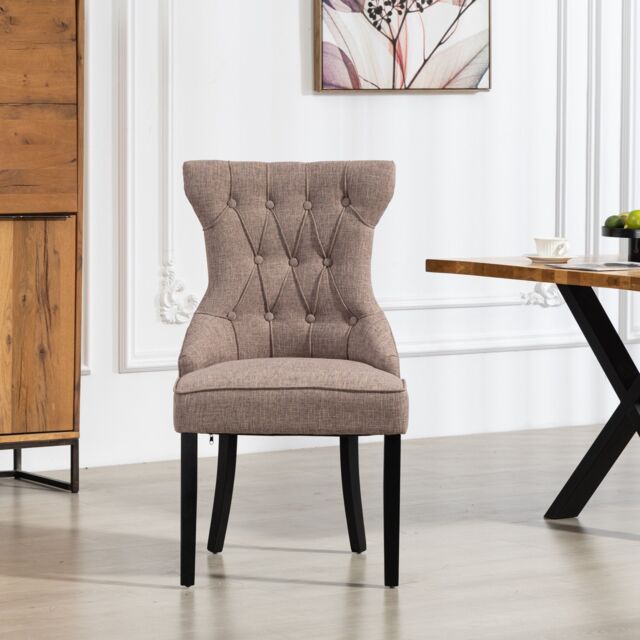 Artemis Home Lurano Fabric Dining Chairs - Set of 2 in Dark Brown - Size: 2 Pack - image 1