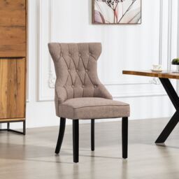 Artemis Home Lurano Fabric Dining Chairs - Set of 2 in Dark Brown - Size: 2 Pack - thumbnail 2