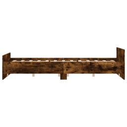 Berkfield Home Bed Frame with Headboard & Footboard Smoked Oak 160x200 cm in Brown - thumbnail 5