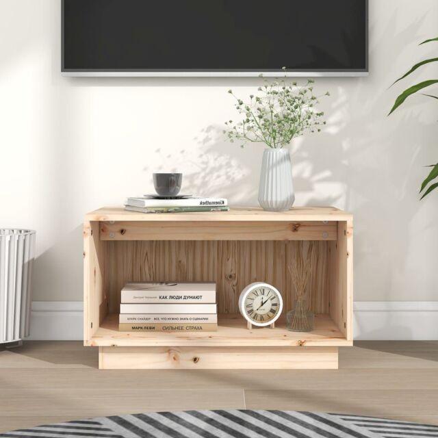 Berkfield Home TV Cabinet 60x35x35 cm Solid Wood Pine in Brown - Size: 60 x 35 x 35 cm - image 1