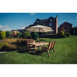 Churnet Valley Garden Furniture Ltd Valley Table Set - L99cm - Min Assembly Required - Set of Cushions Inc in Brown - thumbnail 3