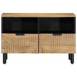 Berkfield Home TV Cabinet Brown 70x33x46 cm Solid Wood Mango - Size: 70 x 33 x 46 cm - thumbnail 1