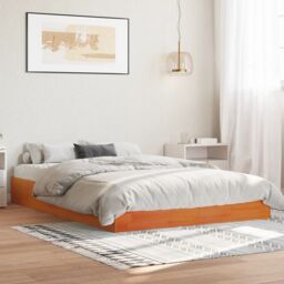 Berkfield Home Bed Frame without Mattress Wax Brown 120x200 cm Solid Wood Pine - Size: Small Double - thumbnail 3