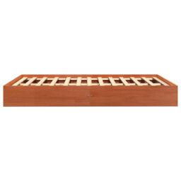 Berkfield Home Bed Frame without Mattress Wax Brown 120x200 cm Solid Wood Pine - Size: Small Double - thumbnail 5
