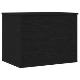 Berkfield Home Storage Box with Lid Black Oak 60x42x46 cm Engineered Wood - Size: 60 x 42 x 46 cm - thumbnail 2