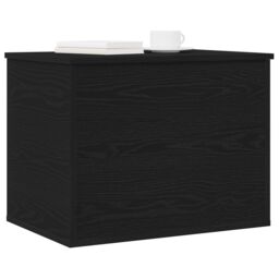 Berkfield Home Storage Box with Lid Black Oak 60x42x46 cm Engineered Wood - Size: 60 x 42 x 46 cm - thumbnail 3