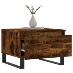 Berkfield Home Coffee Tables 2 pcs Smoked Oak 50x46x35 cm Engineered Wood in Brown - Size: 50 x 46 x 35 cm - thumbnail 4