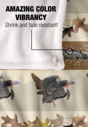 JQ Licensing Bs-Jp Turkey Autumn Leaf Pattern Silky Touch Super Soft Throw Blanket 152 X 127 cm in White - thumbnail 4
