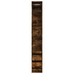 Berkfield Home Wardrobe Smoked Oak 30x50x200 cm Engineered Wood in Brown - Size: 30 x 50 x 200 cm - thumbnail 4