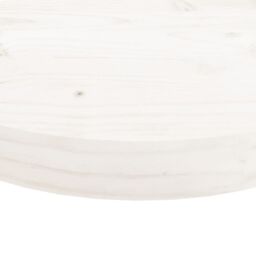 Berkfield Home Table Top Round White Ã˜40x3 cm Solid Wood Pine - Size: 40x3 cm - thumbnail 5