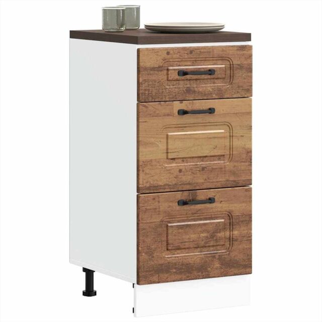 Berkfield Home Kitchen Base Cabinet Kalmar Old Wood Engineered Wood - image 1