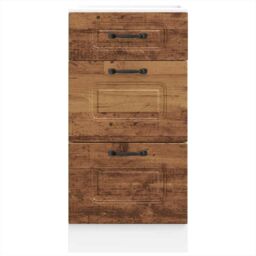 Berkfield Home Kitchen Base Cabinet Kalmar Old Wood Engineered Wood - thumbnail 4