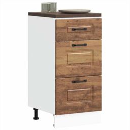 Berkfield Home Kitchen Base Cabinet Kalmar Old Wood Engineered Wood - thumbnail 1