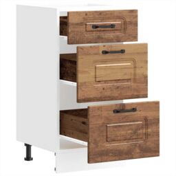 Berkfield Home Kitchen Base Cabinet Kalmar Old Wood Engineered Wood - thumbnail 5