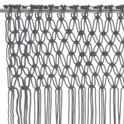 Berkfield Home Macrame Curtain Anthracite 140x240 cm Cotton - thumbnail 3
