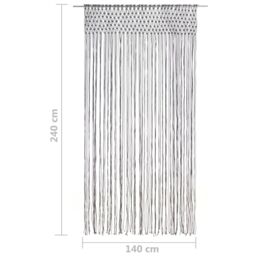Berkfield Home Macrame Curtain Anthracite 140x240 cm Cotton - thumbnail 5