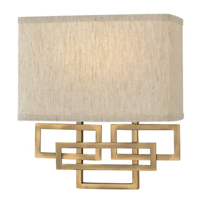 Netlighting Lanza 2 Light Indoor Wall Light Brushed Bronze E14 - image 1