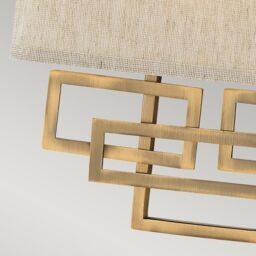 Netlighting Lanza 2 Light Indoor Wall Light Brushed Bronze E14 - thumbnail 2