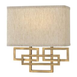 Netlighting Lanza 2 Light Indoor Wall Light Brushed Bronze E14