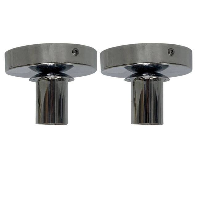 First Choice Lighting Set of 2 Cynthia - Chrome Ceiling Flush Lights for Easy Fit Shades in Silver - image 1