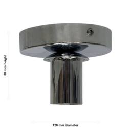 First Choice Lighting Set of 2 Cynthia - Chrome Ceiling Flush Lights for Easy Fit Shades in Silver - thumbnail 3