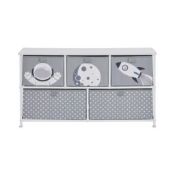 Liberty House Toys Spaceman 5 Drawer Storage Chest in Grey - thumbnail 4