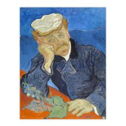 Artery8 Vincent van Gogh Framed Wall Art Print Dr Paul Gachet Portrait in Blue - Size: A4 - thumbnail 3