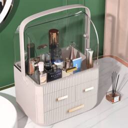 Makeup Organiser Storage Cosmetic Organisers in Pale Pink - thumbnail 4