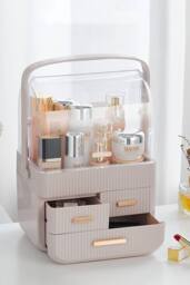 Makeup Organiser Storage Cosmetic Organisers in Pale Pink - thumbnail 1