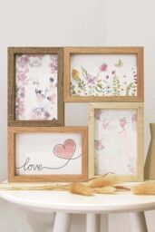 "nielsen Accent Photo Collage Frame for 4 Pictures 4x6"" - Mixed Wood Finishes in Natural" - thumbnail 2