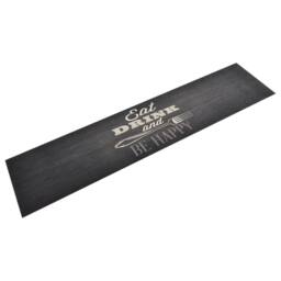 Berkfield Home Kitchen Rug Washable Kitchen Black 60x300 cm Velvet