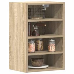 Berkfield Home Hanging Cabinet Sonoma Oak 40x29.5x60 cm Engineered Wood in Light Brown - thumbnail 2
