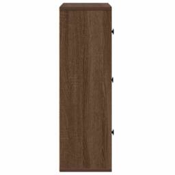 Berkfield Home Durable Bookcase Brown Oak 60x24x76.5 cm Engineered Wood - thumbnail 6