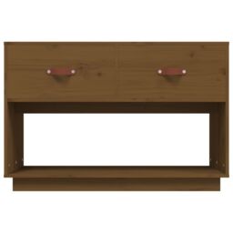 Berkfield Home TV Cabinet Honey Brown 90x40x60 cm Solid Wood Pine - Size: 90 x 40 x 60 cm - thumbnail 6