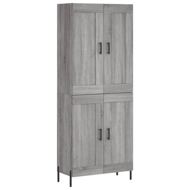 Berkfield Home Highboard Grey Sonoma 69.5x34x180 cm Engineered Wood - image 1
