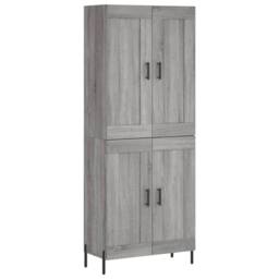 Berkfield Home Highboard Grey Sonoma 69.5x34x180 cm Engineered Wood - thumbnail 1