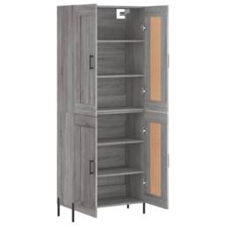 Berkfield Home Highboard Grey Sonoma 69.5x34x180 cm Engineered Wood - thumbnail 4