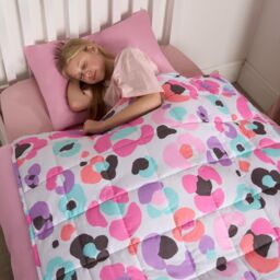 OHS Weighted Blanket Leopard Anxiety Stress Relief Sleep Soft Throw in Pink - thumbnail 2