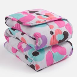 OHS Weighted Blanket Leopard Anxiety Stress Relief Sleep Soft Throw in Pink - thumbnail 6