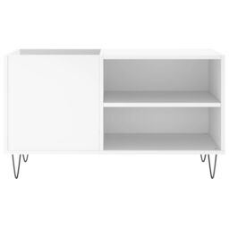 Berkfield Home Record Cabinet White 85x38x48 cm Engineered Wood - Size: 85 x 38 x 48 cm - thumbnail 4