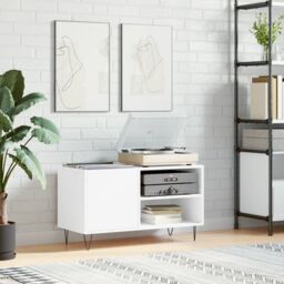 Berkfield Home Record Cabinet White 85x38x48 cm Engineered Wood - Size: 85 x 38 x 48 cm